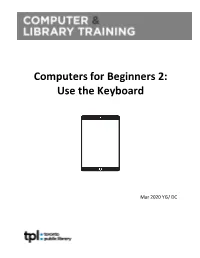 Use the Keyboard with the Ipad (PDF)
