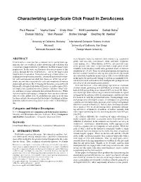 Characterizing Large-Scale Click Fraud in Zeroaccess