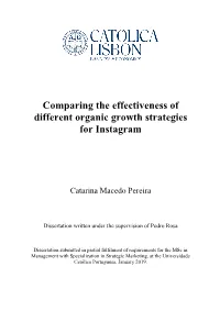 Comparing the Effectiveness of Different Organic Growth Strategies for Instagram