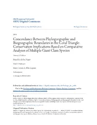 Concordance Between Phylogeographic And