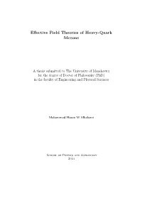 Effective Field Theories of Heavy-Quark Mesons