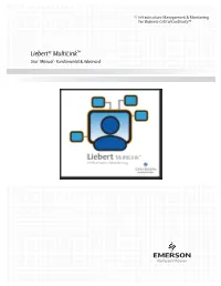 Liebert® Multilink™ User Manual - Fundamental & Advanced TABLE of CONTENTS