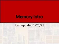 Memory Intro