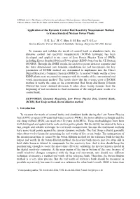Application of the Dynamic Control Rod Reactivity Measurement Method to Korea Standard Nuclear Power Plants