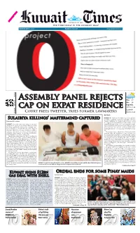 Assembly Panel REJECTS CAP on Expat RESIDENCE