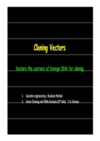 Cloning Vectors