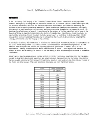 Essay 3 - World Population and the Tragedy of the Commons