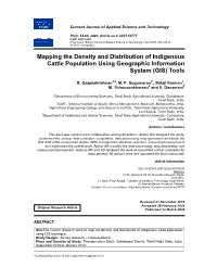 Mapping the Density and Distribution of Indigenous Cattle Population Using Geographic Information System (GIS) Tools