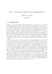 Notes on Principal Bundles and Classifying Spaces