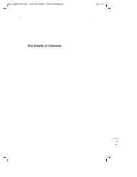 The Wealth of Networks: How Social Production Transforms Markets and Freedom