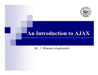 An Introduction to AJAX
