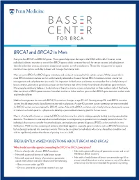 BRCA1 and BRCA2 in Men