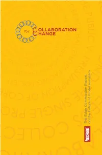 Collaboration for Change the Edge Commission Report on the Future of Professionalism
