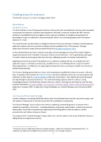 Enabling Access for Everyone the British Library’S Content Strategy 2020-2023