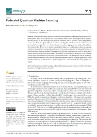 Federated Quantum Machine Learning