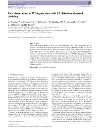 First Observations of W Virginis Stars with K2: Detection of Period Doubling