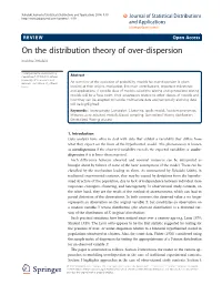 On the Distribution Theory of Over-Dispersion Evdokia Xekalaki