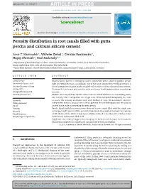 Porosity Distribution in Root Canals Filled with Gutta Percha and Calcium