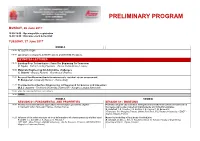 Preliminary Program