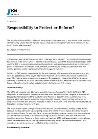 Responsibility to Protect Or Reform?