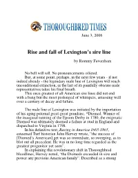 Rise and Fall of Lexington's Sire Line