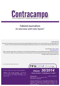 Tabloid Journalism an Interview with Colin Sparks1