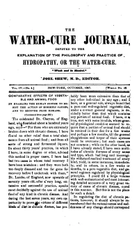 Water-Cure Journal, Devoted to the Explanation of the Philosophy and Practice Of