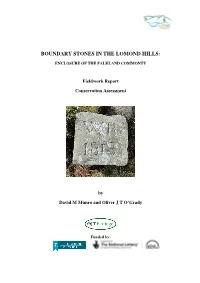 WR 1818 Boundary Stones Report