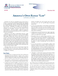 Arizona's Open Range