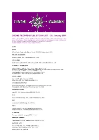 Drone Records Full Stock List - 20