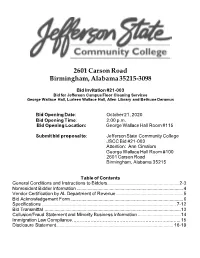 General Conditions and Instructions to Bidders