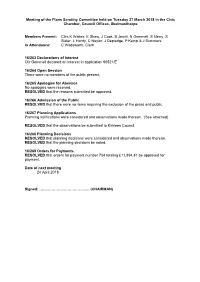 Plans Scrutiny Minutes