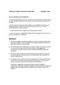 Review of Public Toilets in Copeland Oscenv311005