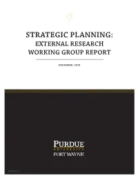 Strategic Planning: External Research Working Group Report