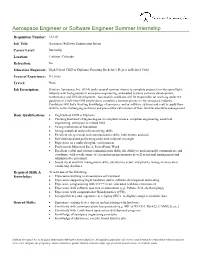 Aerospace/Software Engineer