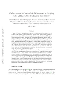 Codimension-Two Homoclinic Bifurcations Underlying Spike Adding in the Hindmarsh-Rose Burster Arxiv:1109.5689V1 [Math.DS] 26 S