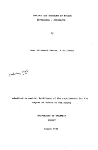Ecology and Taxonomy of Mysids (Mysidacea : Crustacea)