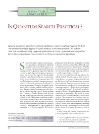 Is Quantum Search Practical?