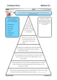 Romans History W2