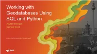 Working with Geodatabases Using SQL and Python Jochen Manegold Gerhard Trichtl Geodatabase Geodatabase – What Is This?