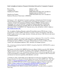 Draft Astrophysics Explorers Program Solicitations Released for Community Comment