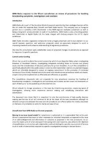 GMG Radio Response to the Ofcom Consultation on Review of Procedures for Handling Broadcasting Complaints, Investigations and Sanctions