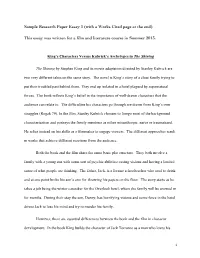 Sample Research Paper Essay 3 (With a Works Cited Page at the End)
