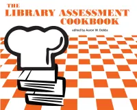 The Library Assessment Cookbook Follows This Prior Work with Leads to Good Reviews and Repeat Customers