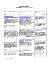 Week 3 Resources, Comprehension