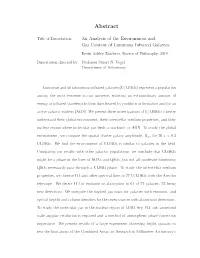 An Analysis of the Environment and Gas Content of Luminous Infrared Galaxies