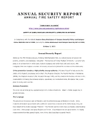 Annual Security Report