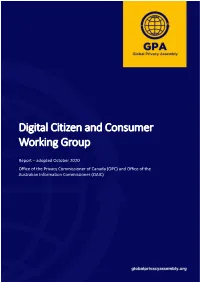 Digital Citizen and Consumer Working Group Report