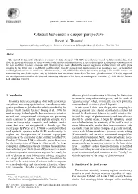 Glacial Tectonics: a Deeper Perspective Robert M