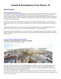 Growth & Development of San Marcos, TX